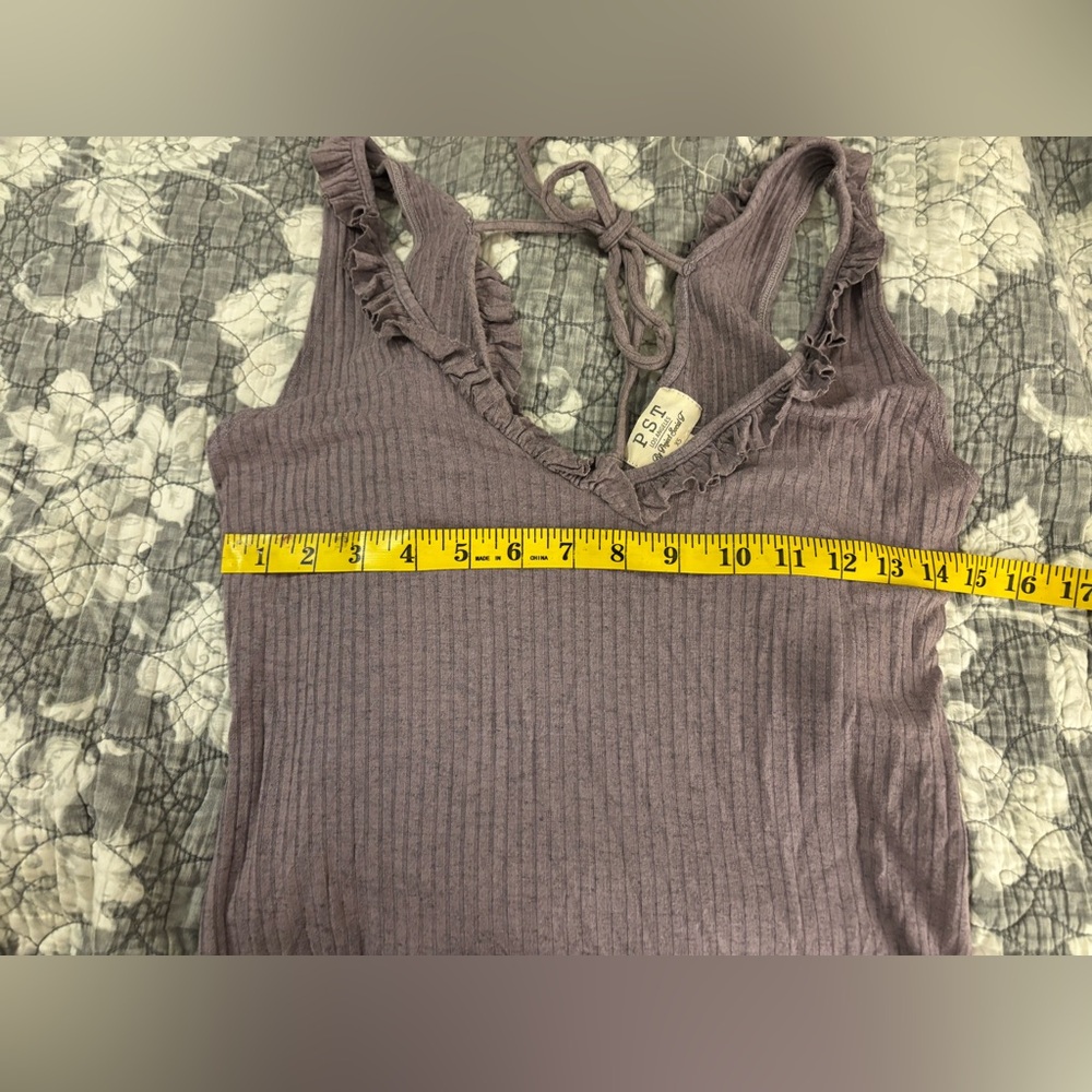 Project Social T Purple Ribbed Tank Top - Picture 4 of 8